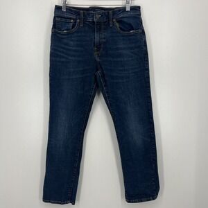 Lucky Brand Jeans Men's Size 32 Blue 221 Straight Dark Wash Cotton Zip Fly